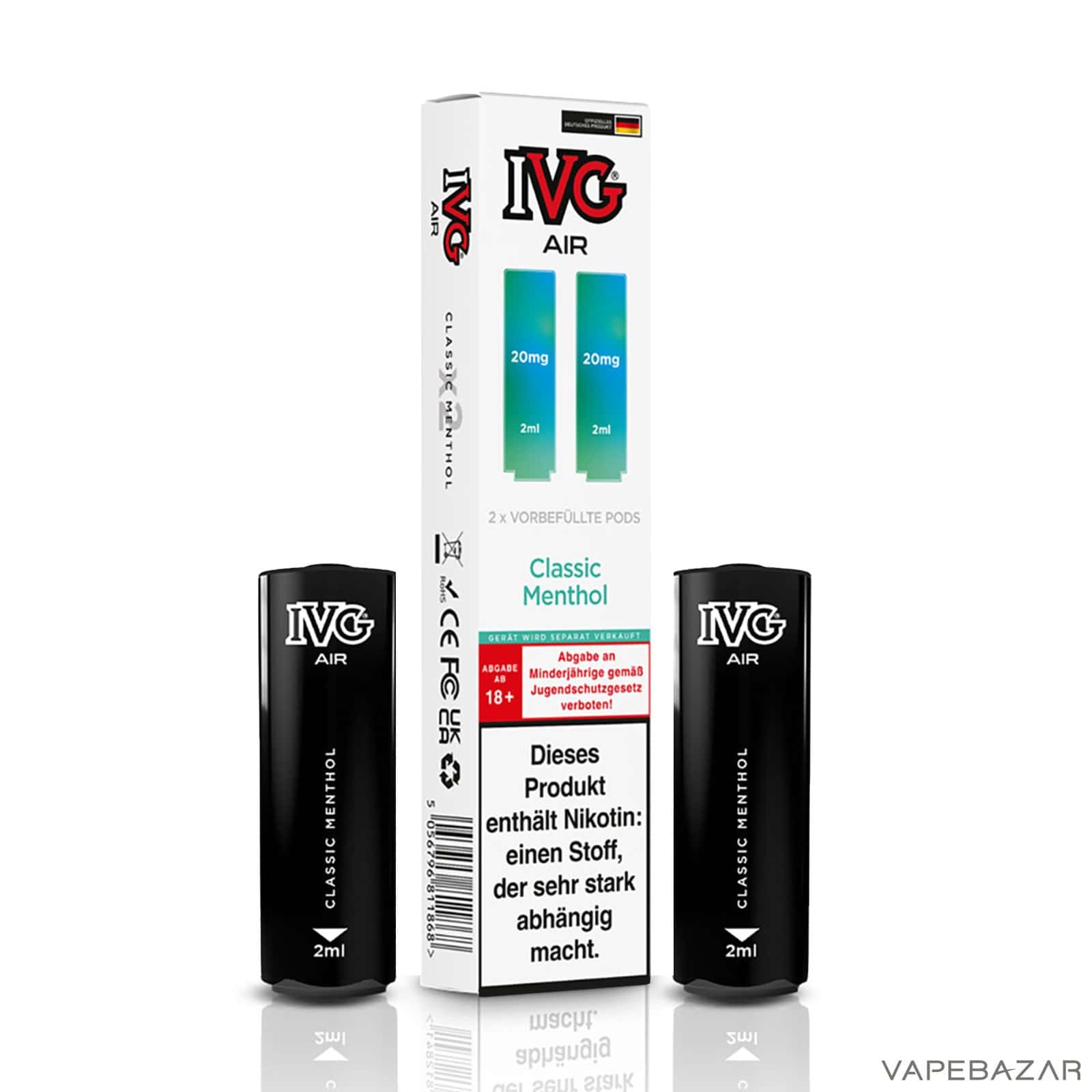 IVG Air Pods Classic Menthol 3 | Vapebazar Ivg Air Pods Classic Menthol 2