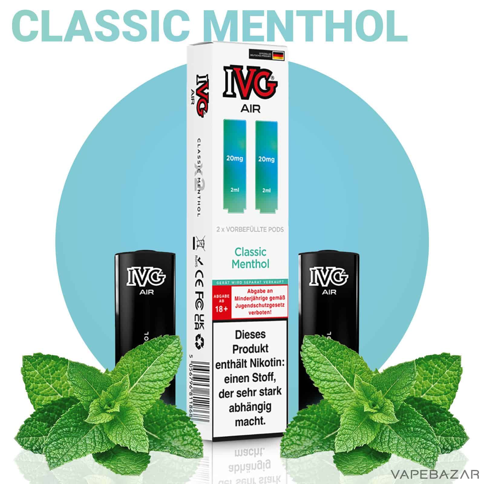 IVG Air Pods Classic Menthol | Vapebazar Ivg Air Pods Classic Menthol