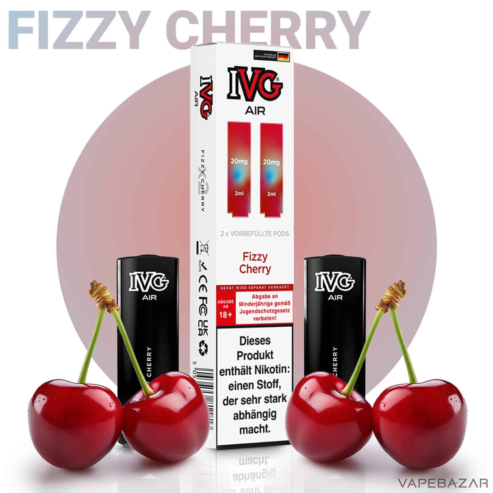 IVG Air Pods Fizzy Cherry | Vapebazar Ivg Air Pods Fizzy Cherry