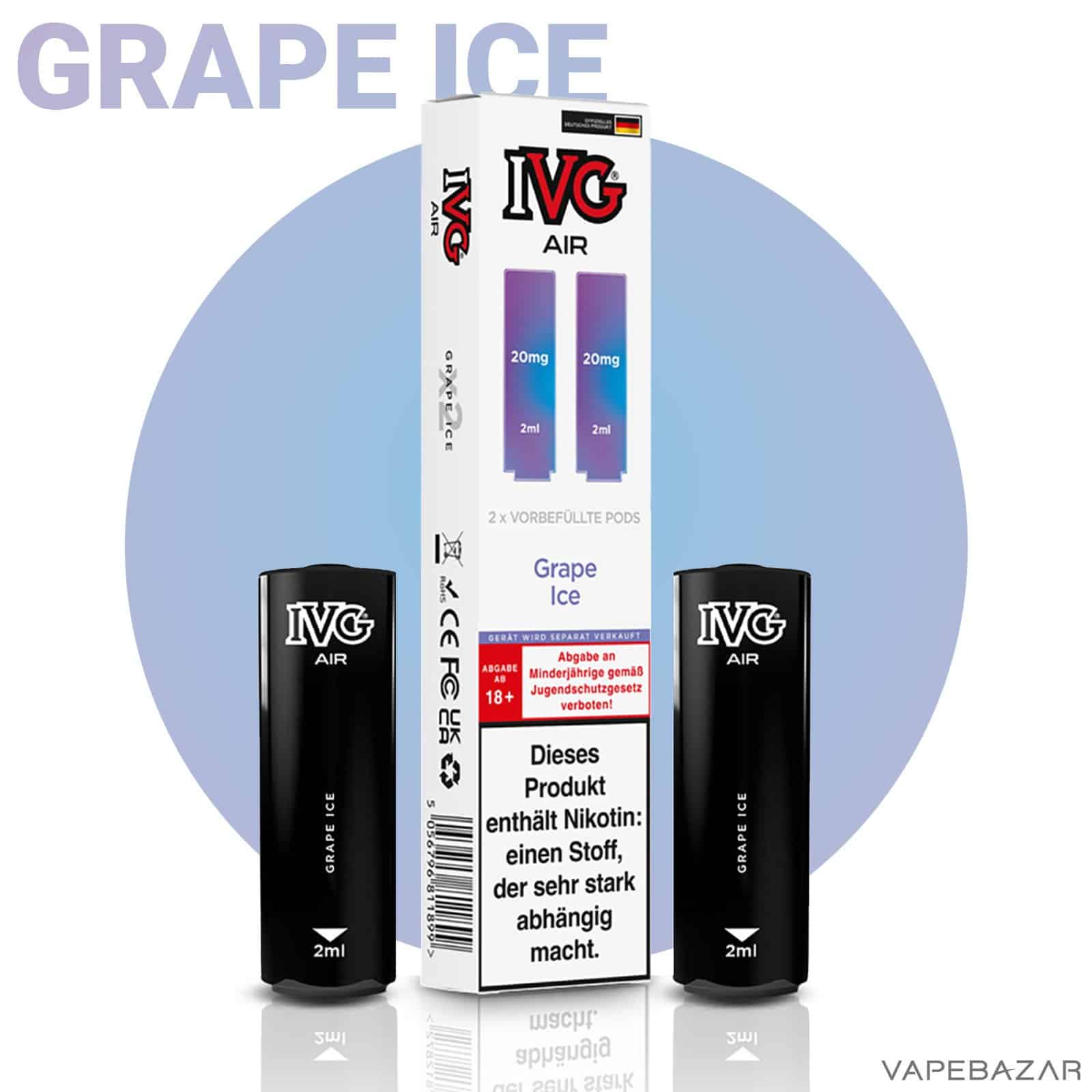 IVG Air Pods Grape Ice 2 | Vapebazar Ivg Air Pods Grape Ice