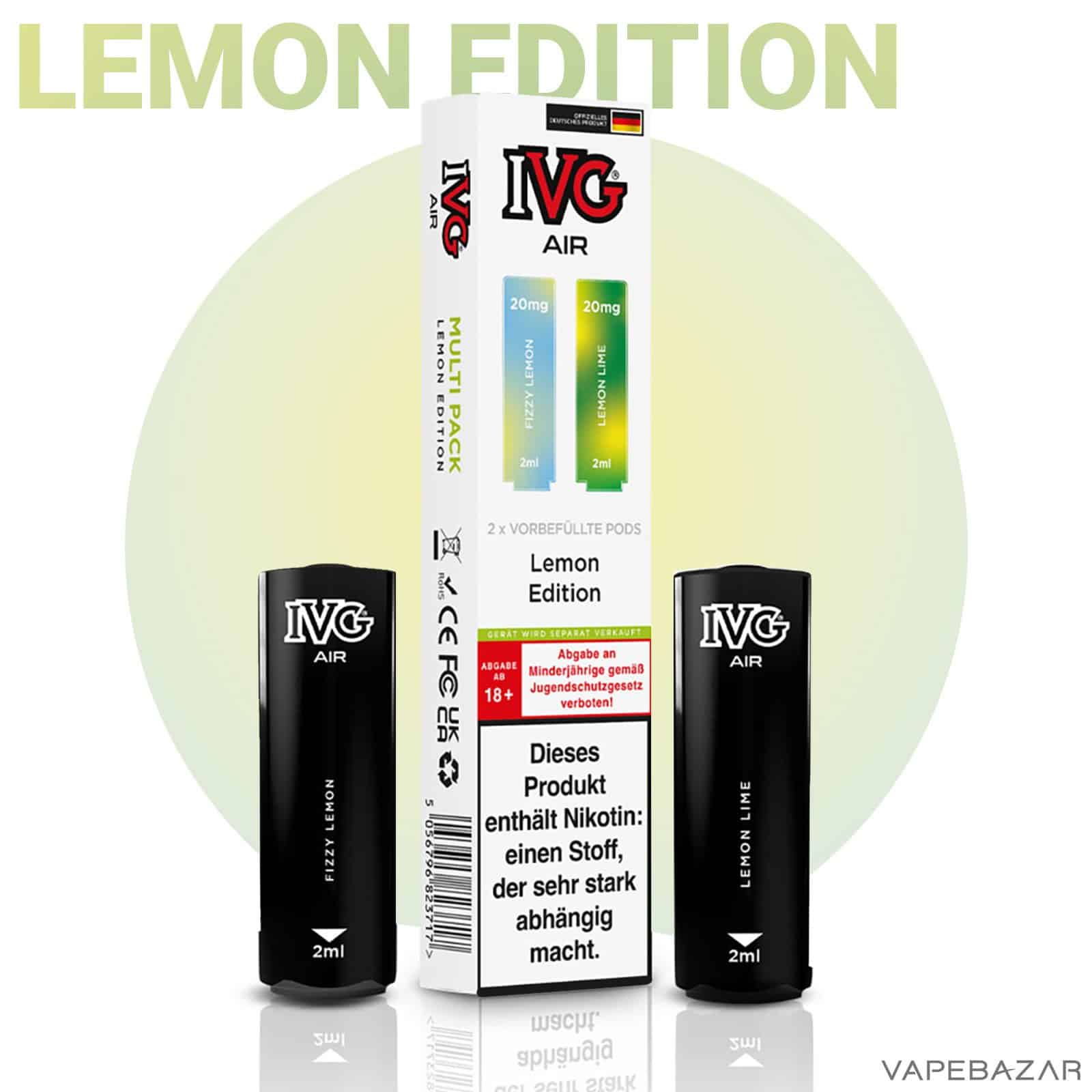 IVG Air Pods Lemon Edition Multiflavorpack 2 | Vapebazar Ivg Air Pods Lemon Edition Multiflavorpack