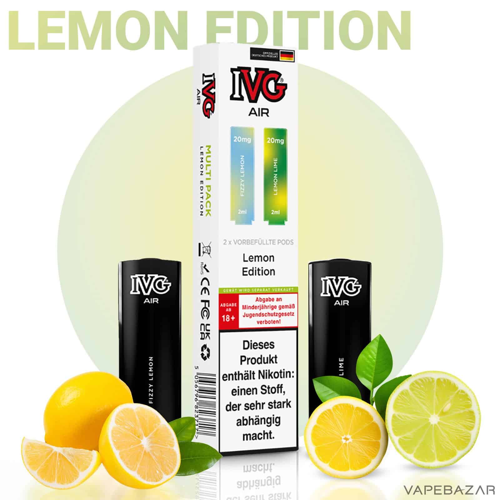 IVG Air Pods Lemon Edition Multiflavorpack | Vapebazar Ivg Air Pods Lemon Edition Multiflavorpack