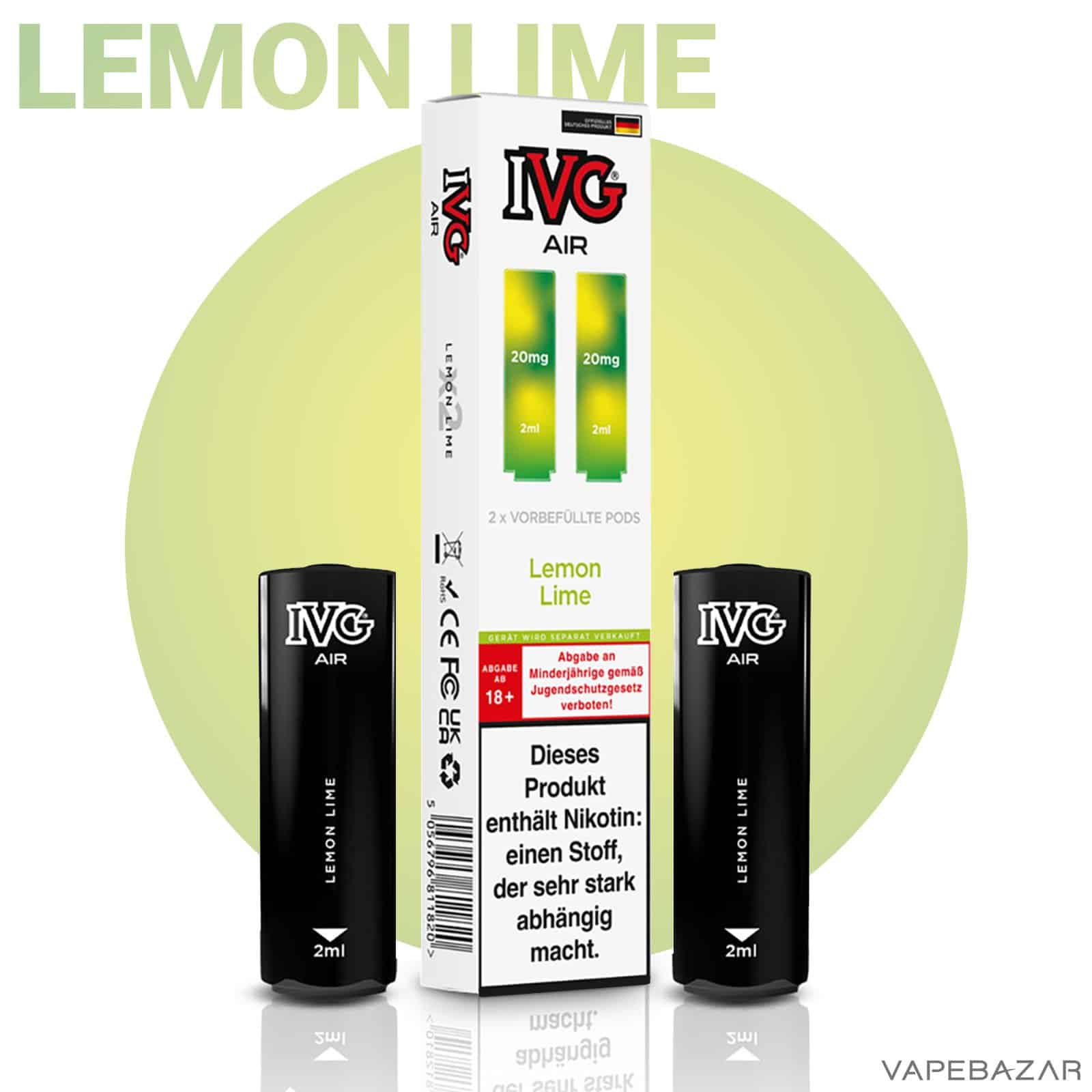 IVG Air Pods Lemon Lime 2 | Vapebazar Ivg Air Pods Lemon Lime