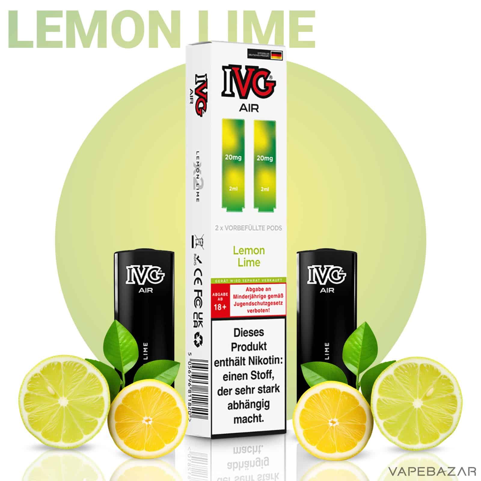 IVG Air Pods Lemon Lime | Vapebazar Ivg Air Pods Lemon Lime