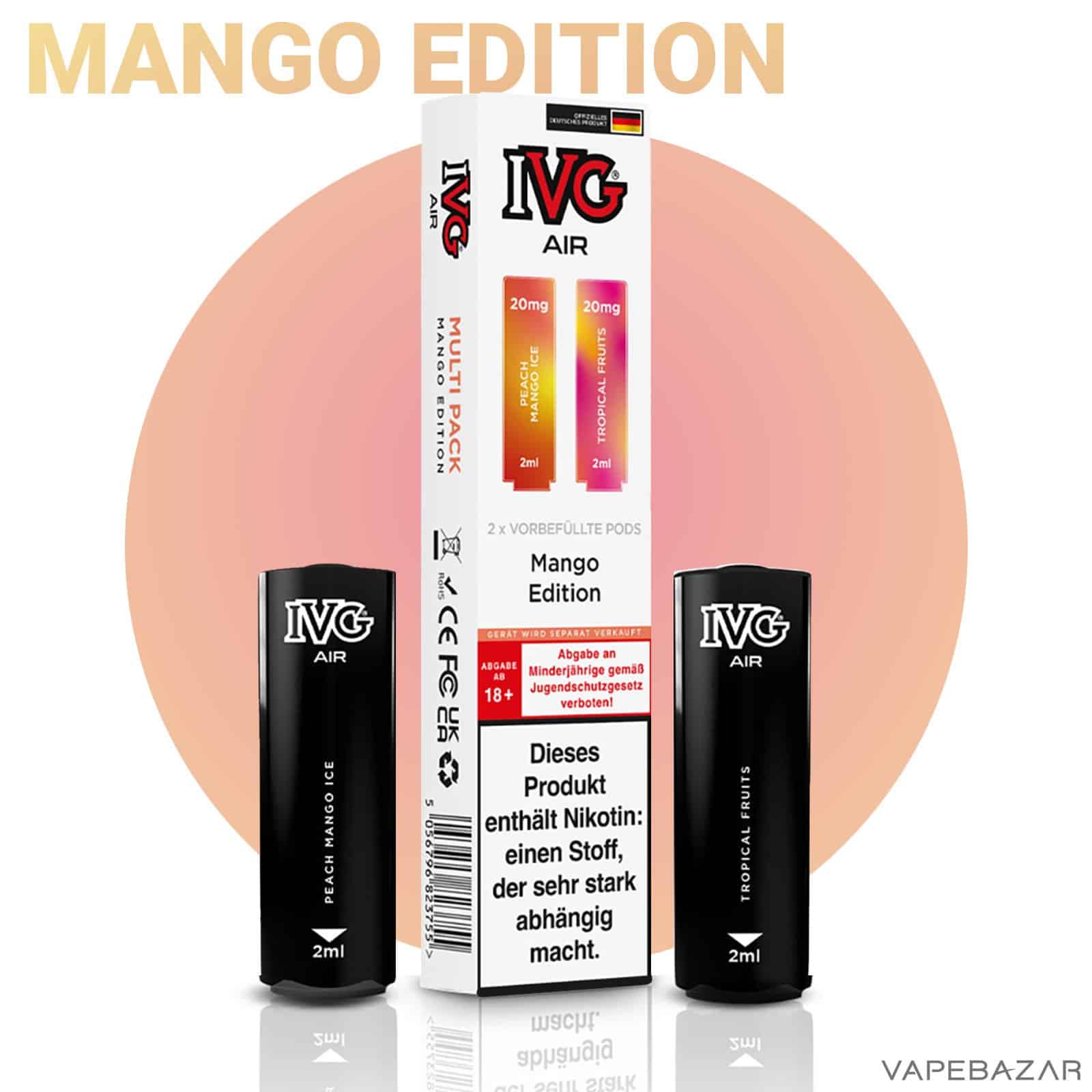 IVG Air Pods Mango Edition Multiflavorpack 2 | Vapebazar Ivg Air Pods Mango Edition Multiflavorpack