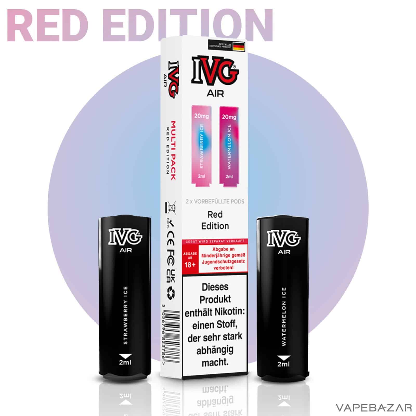 IVG Air Pods Red Edition Multiflavorpack 2 | Vapebazar Ivg Air Pods Red Edition Multiflavorpack