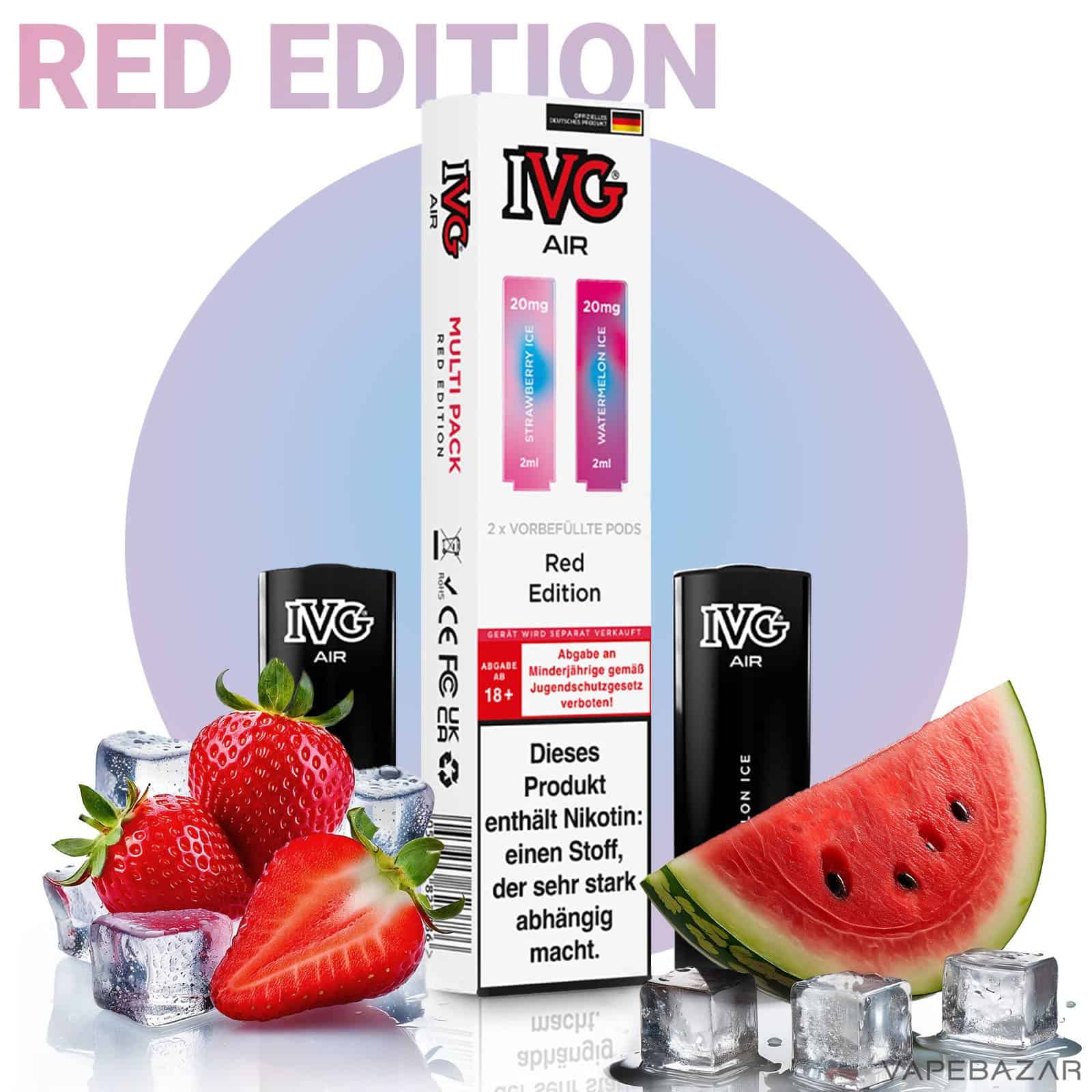 IVG Air Pods Red Edition Multiflavorpack | Vapebazar Ivg Air Pods Red Edition Multiflavorpack