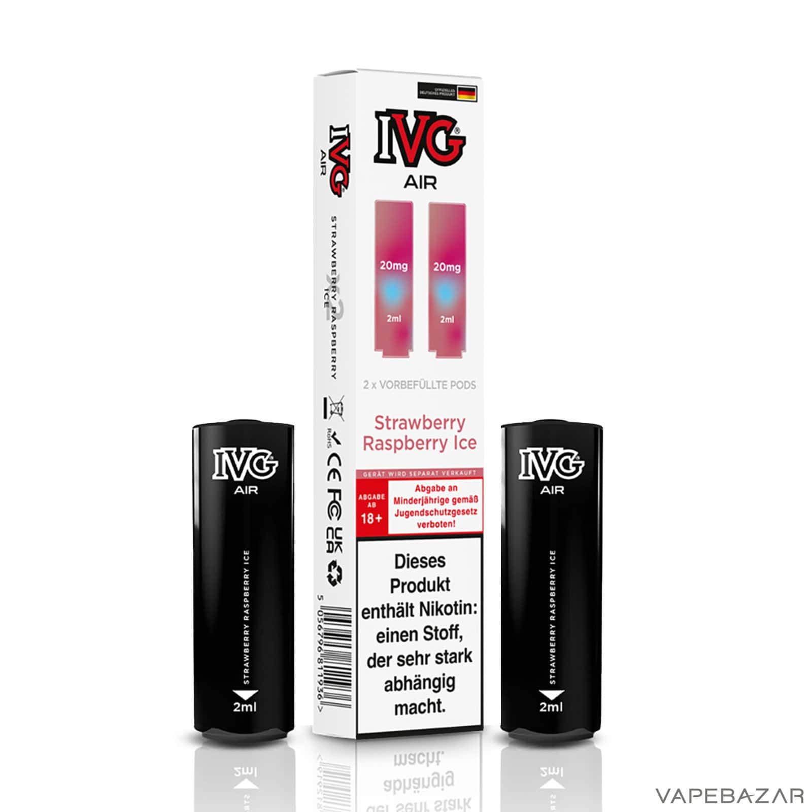 IVG Air Pods Strawberry Raspberry Ice 3 | Vapebazar Ivg Air Pods Strawberry Raspberry Ice