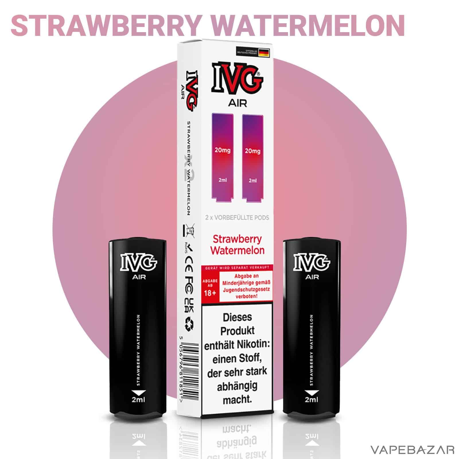 IVG Air Pods Strawberry Watermelon 2 | Vapebazar Ivg Air Pods Strawberry Watermelon