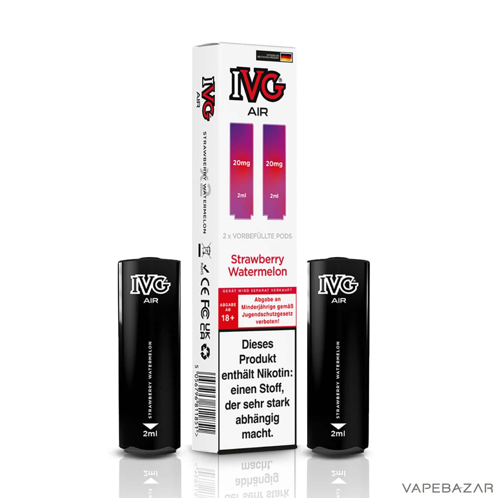 IVG Air Pods Strawberry Watermelon 3 | Vapebazar Ivg Air Pods Strawberry Watermelon