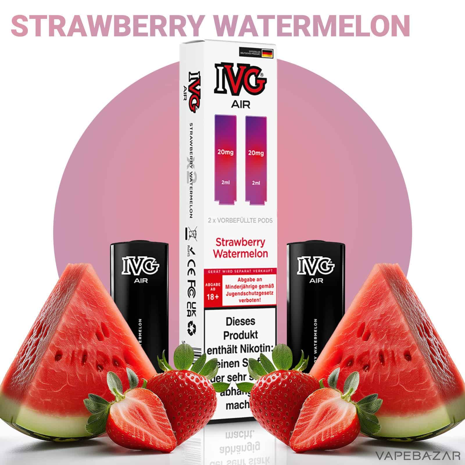 IVG Air Pods Strawberry Watermelon | Vapebazar Ivg Air Pods Strawberry Watermelon