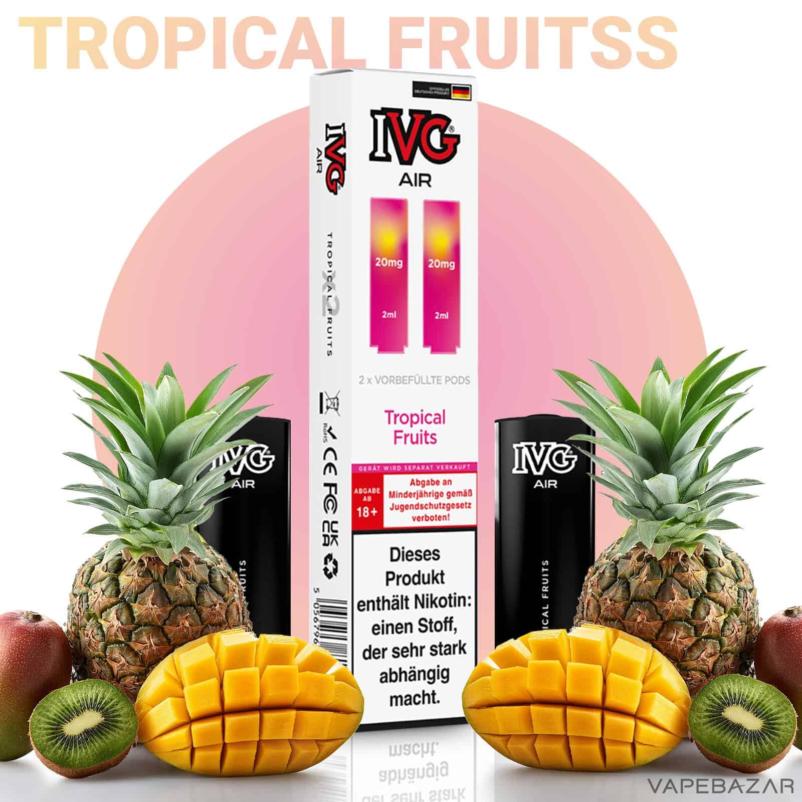 IVG Air Pods Tropical Fruits | Vapebazar Ivg Air Pods Tropical Fruits