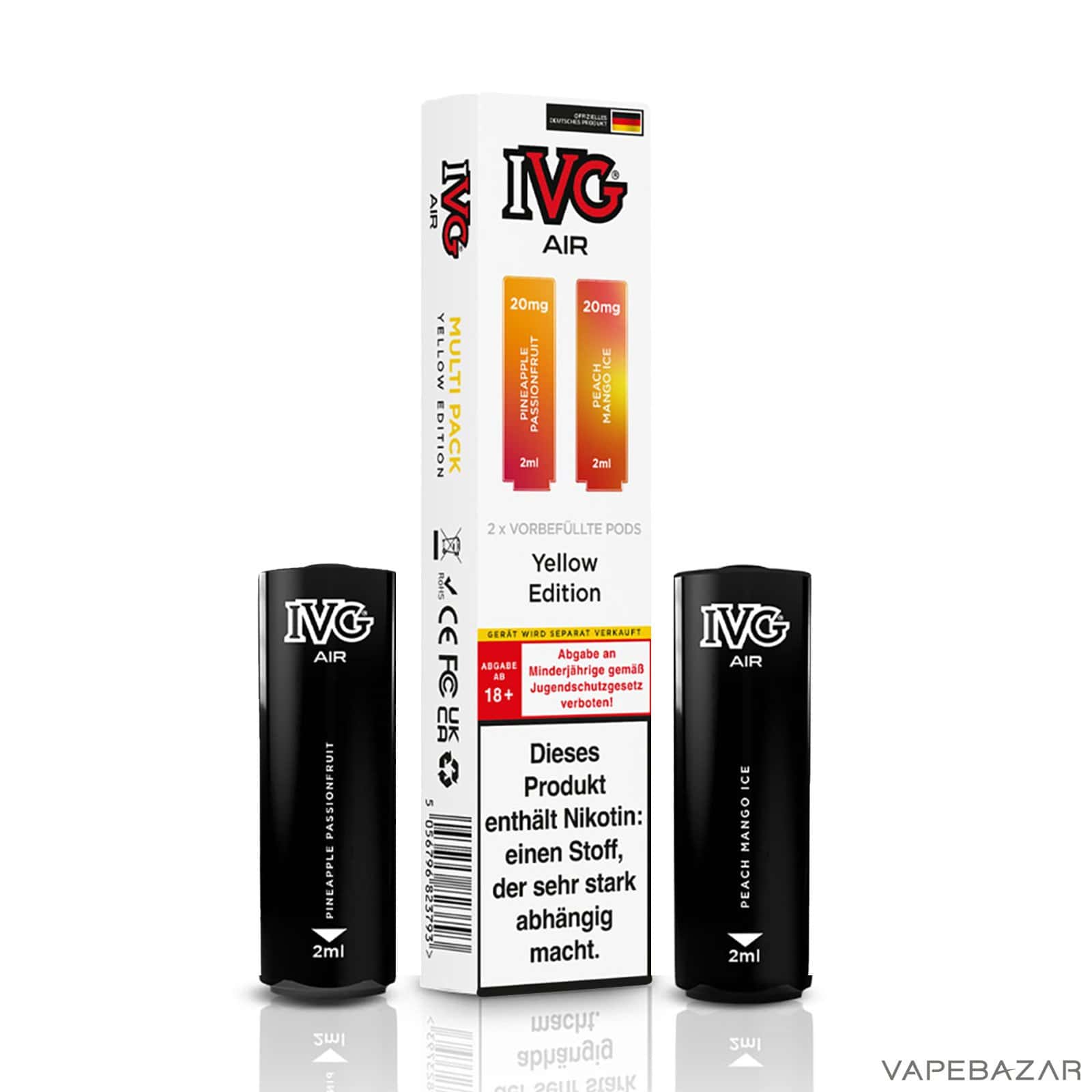 IVG Air Pods Yellow Edition Multiflavorpack 3 | Vapebazar Ivg Air Pods Yellow Edition Multiflavorpack