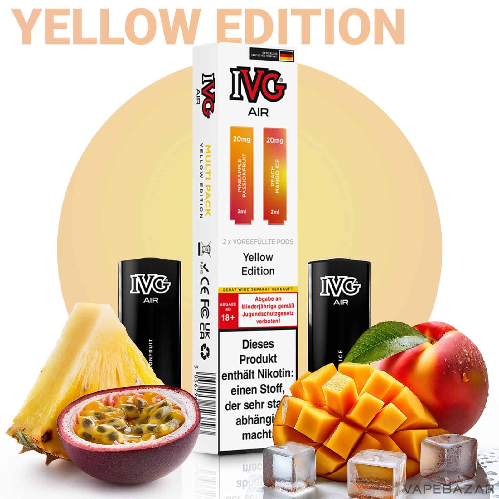 IVG Air Pods Yellow Edition Multiflavorpack | Vapebazar Ivg Air Pods Yellow Edition Multiflavorpack