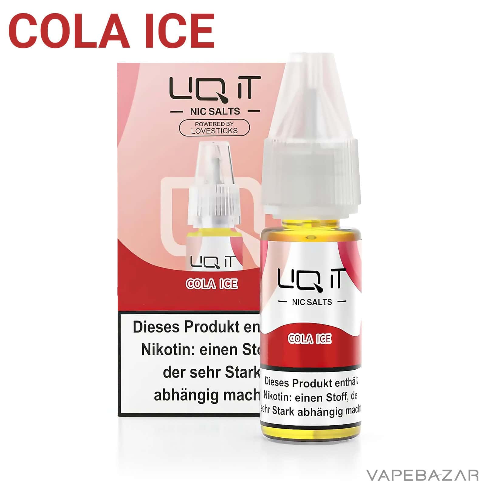 Liq it Liquid Cola Ice 2 | Vapebazar Lovesticks Liq It Liquid Cola Ice