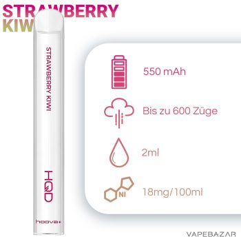 HQD Hoova + Einweg E-Zigarette - Strawberry Kiwi