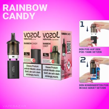 Vozol Vista Plug - Rainbow Candy Prefilled Pod