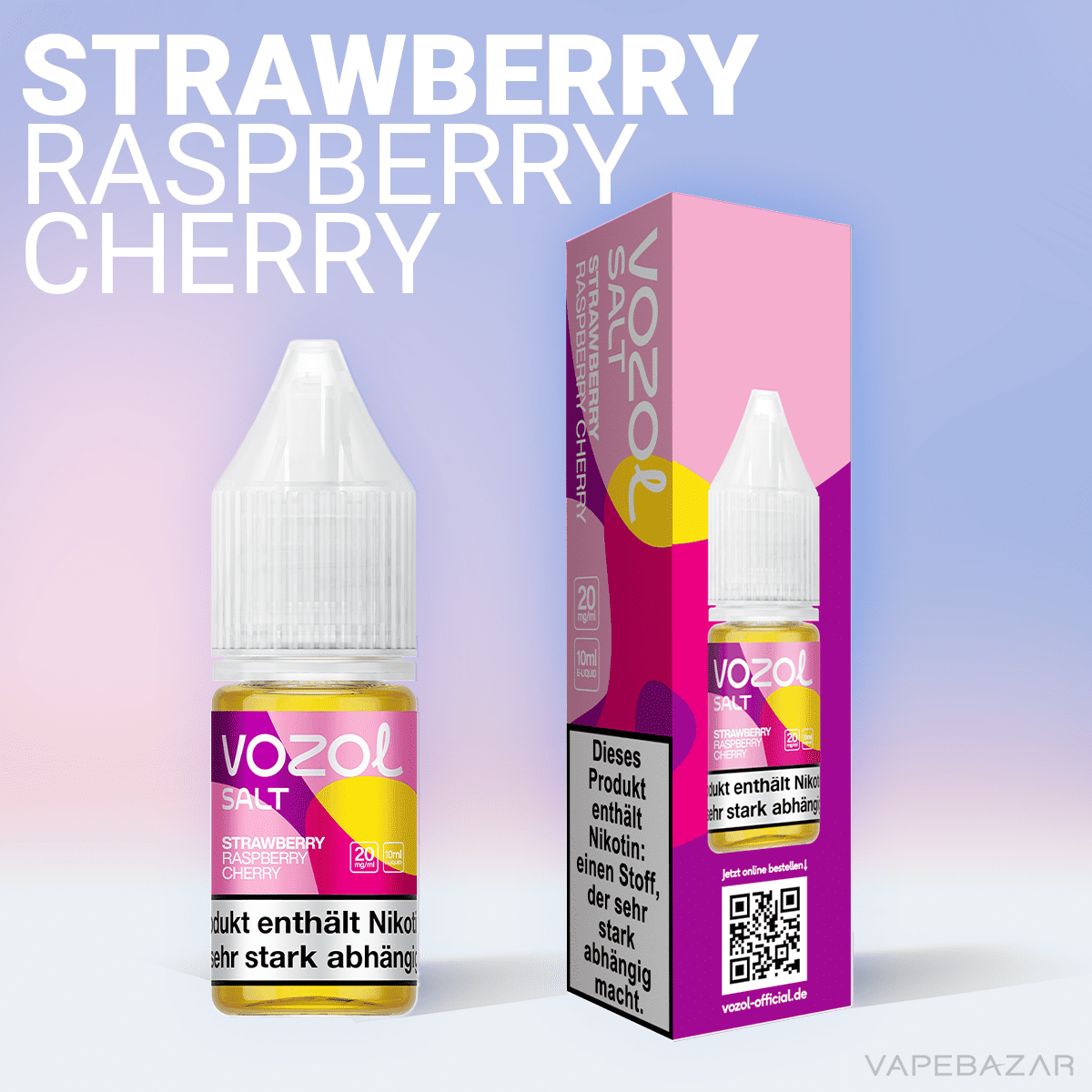 Vozol Liquid Strawberry Raspberry Cherry 2 | Vapebazar Vozol Liquid - Fruit Mix