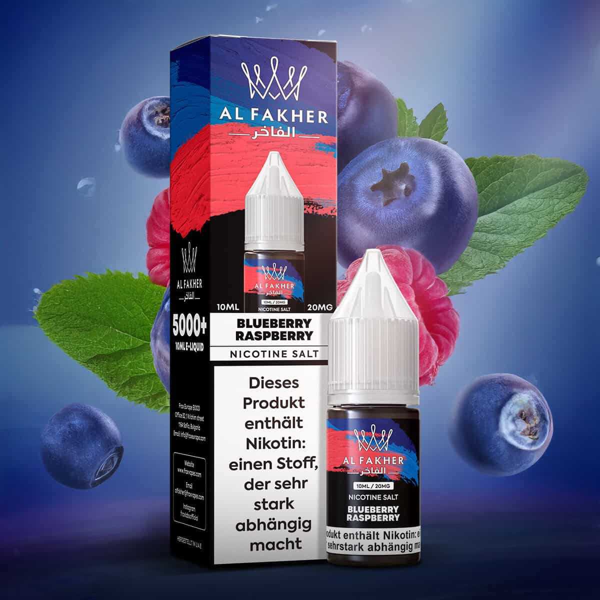 Al Fakher Liquid Blueberry Raspberry | Vapebazar Al Fakher Liquid Blueberry Raspberry