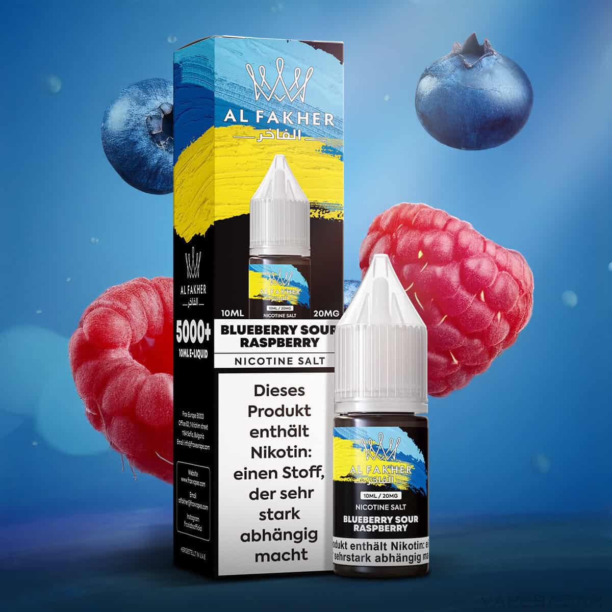 Al Fakher Liquid Blueberry Sour Raspberry | Vapebazar Al Fakher Liquid Blueberry Sour Raspberry