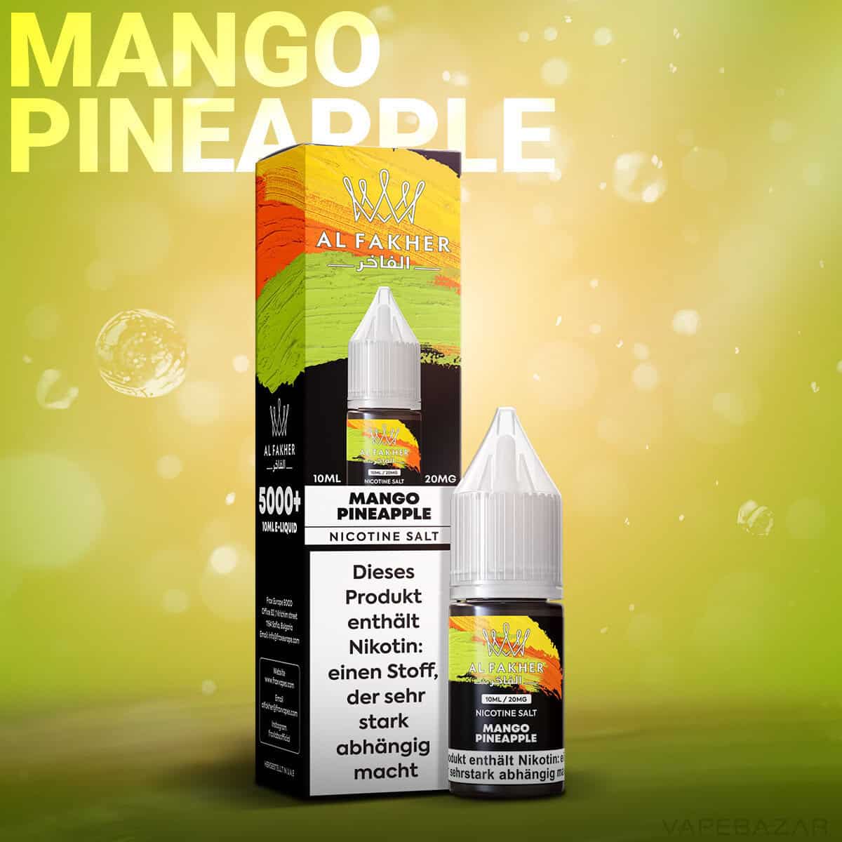 Al Fakher Liquid Mango Pineapple 2 | Vapebazar Al Fakher Liquid - Pineapple Ice