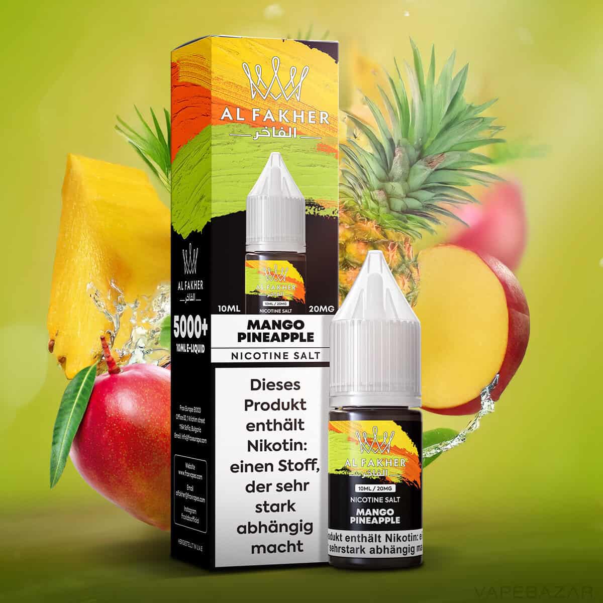 Al Fakher Liquid Mango Pineapple | Vapebazar Al Fakher Liquid Mango Pineapple