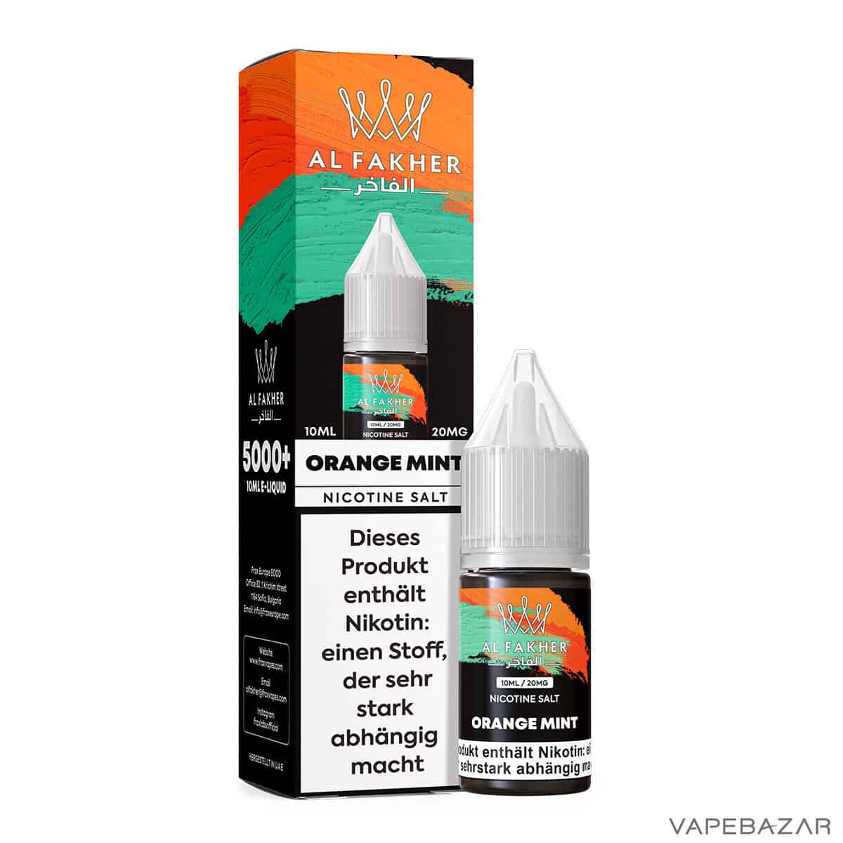 Al Fakher Liquid Orange Mint 3 | Vapebazar Al Fakher Liquid - Pineapple Ice