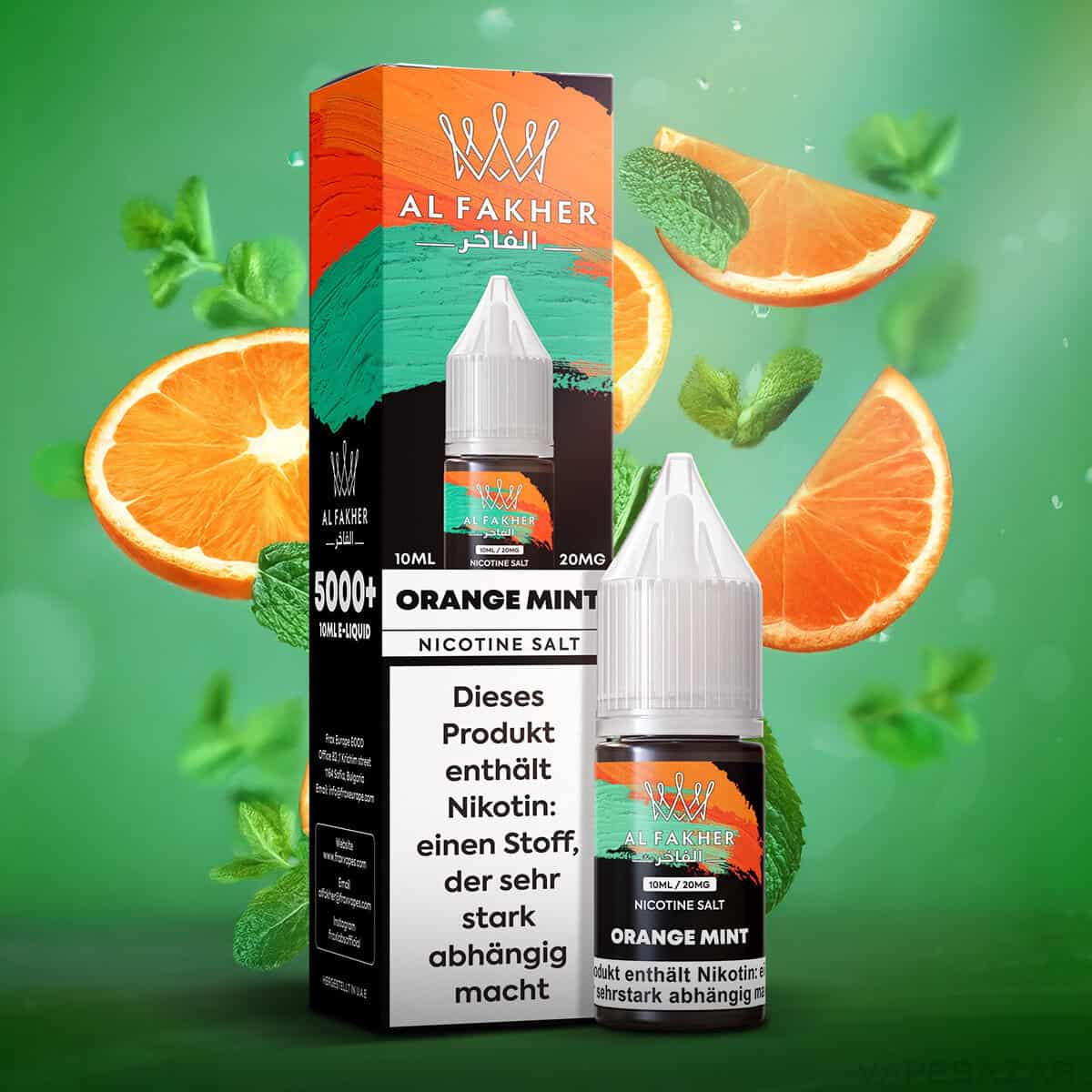 Al Fakher Liquid Orange Mint | Vapebazar Al Fakher Liquid Orange Mint