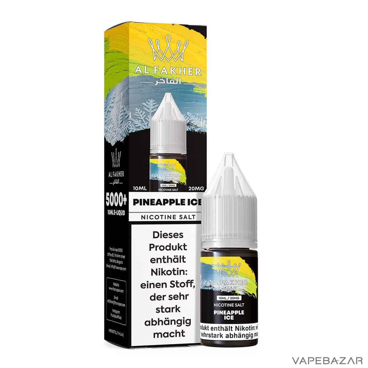 Al Fakher Liquid Pineapple Ice 3 | Vapebazar Al Fakher Liquid - Pineapple Ice