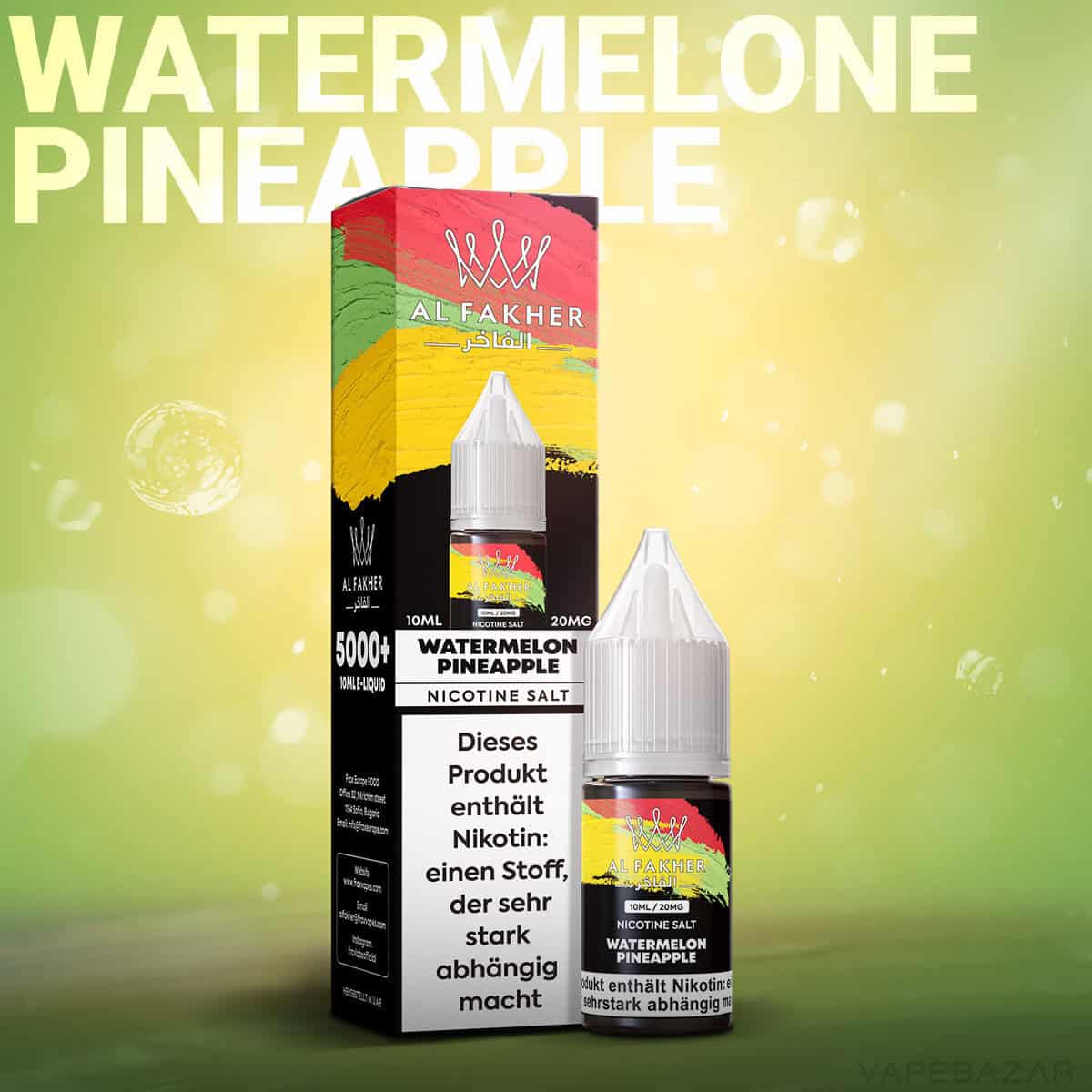 Al Fakher Liquid Watermelon Pineapple 2 | Vapebazar Al Fakher Liquid - Pineapple Ice