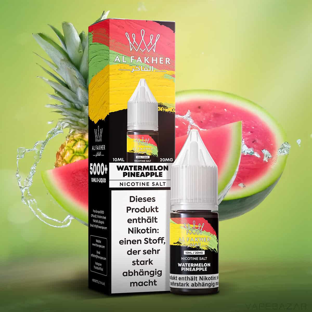 Al Fakher Liquid Watermelon Pineapple | Vapebazar Al Fakher Liquid Watermelon Pineapple