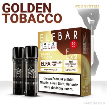 Elfbar Elfa Pods Golden Tobacco – Tabak Aroma, Originalware