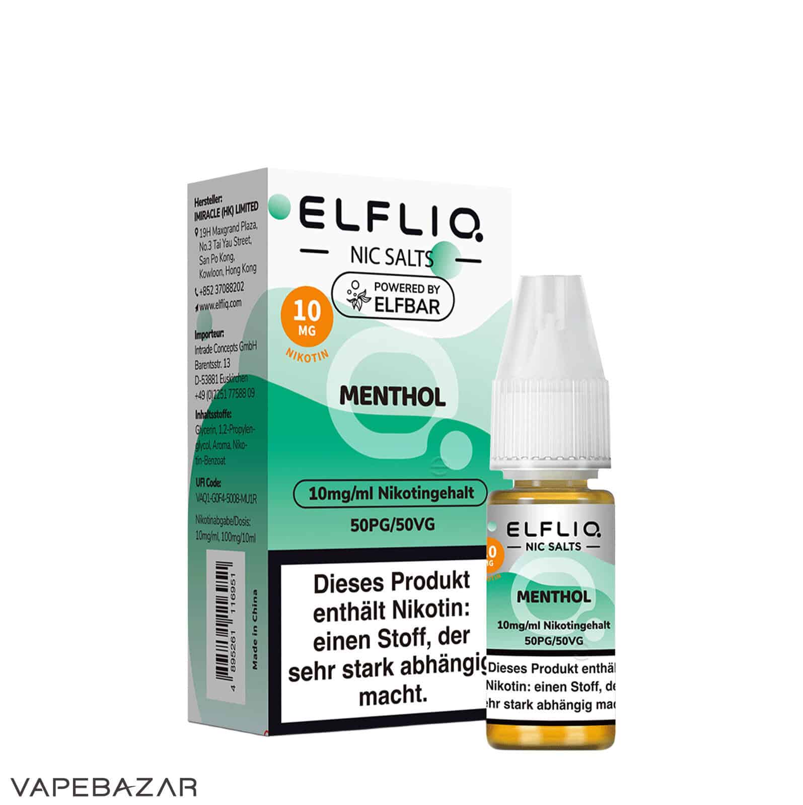 Elfliq Nic Salts Menthol 10mg 3 | Vapebazar Elfliq Nikotinsalz Liquid – Tropical Fruit 20Mg/Ml Nikotin