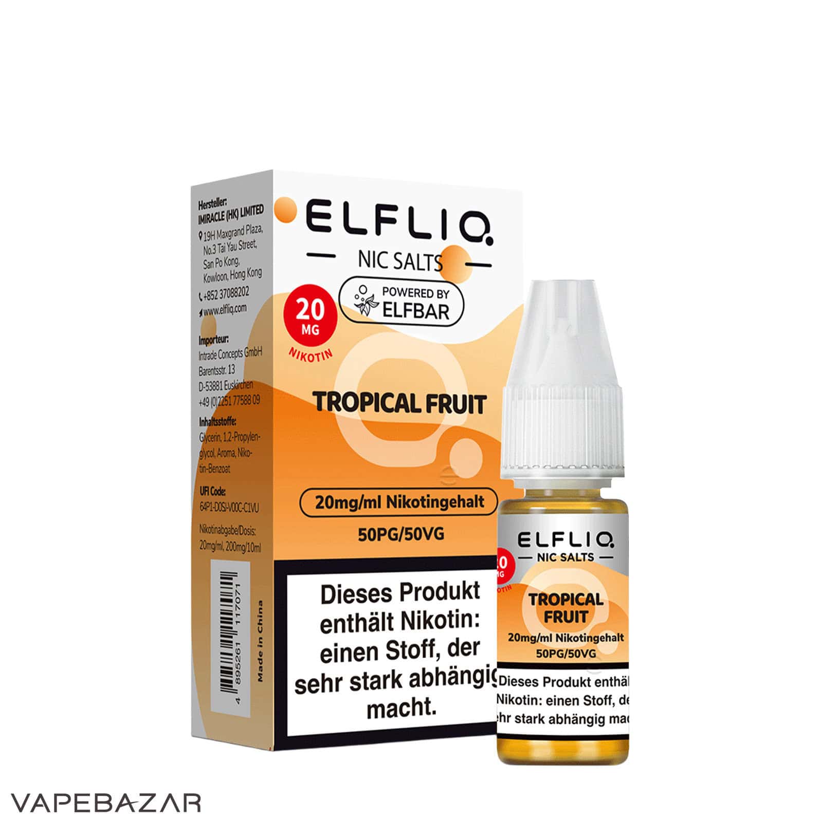 Elfliq Nic Salts Tropical Fruit 20mg 3 | Vapebazar Elfliq Nikotinsalz Liquid – Tropical Fruit 20Mg/Ml Nikotin