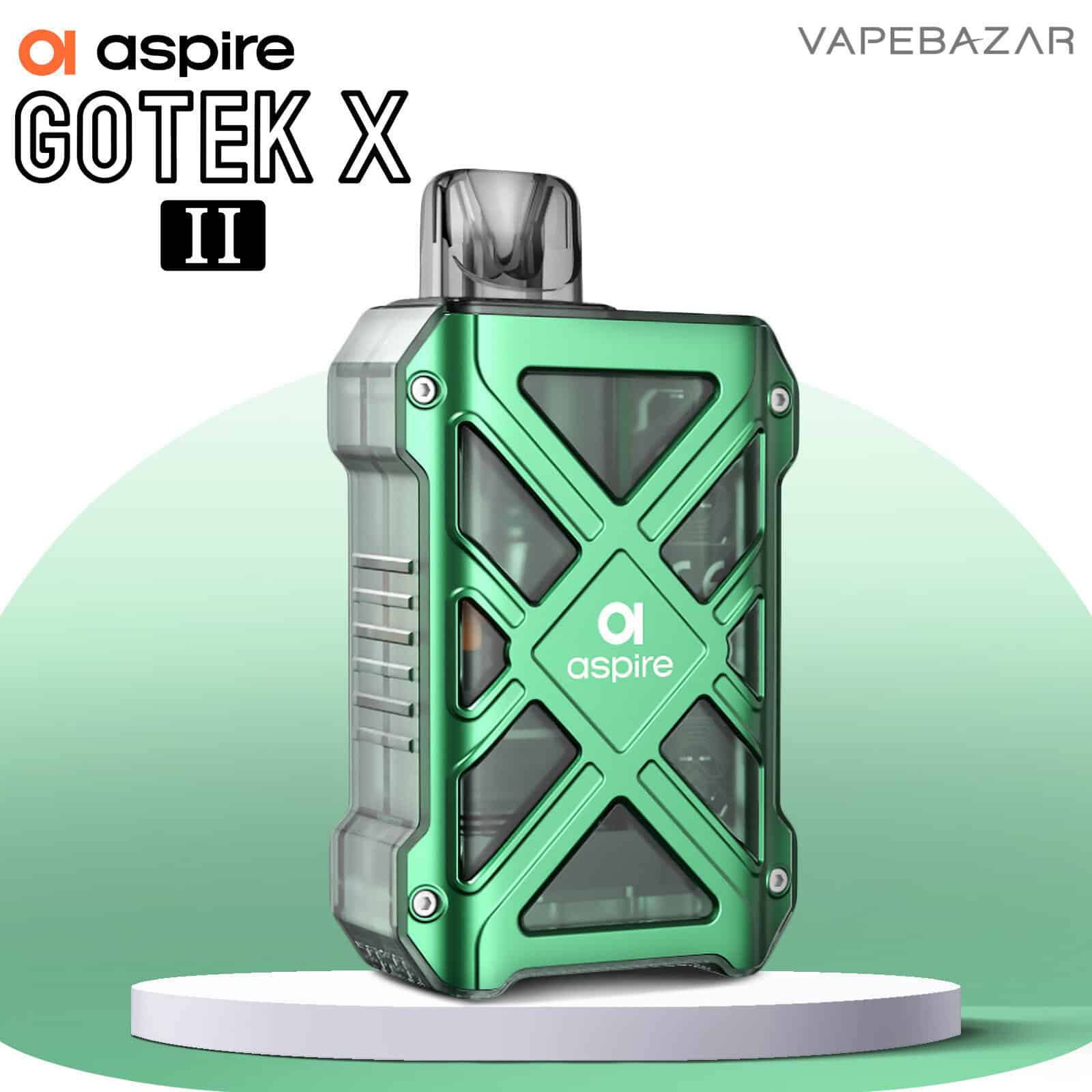 ForestGreen | Vapebazar Aspire Gotek X Ii Pod Kit - Cyan