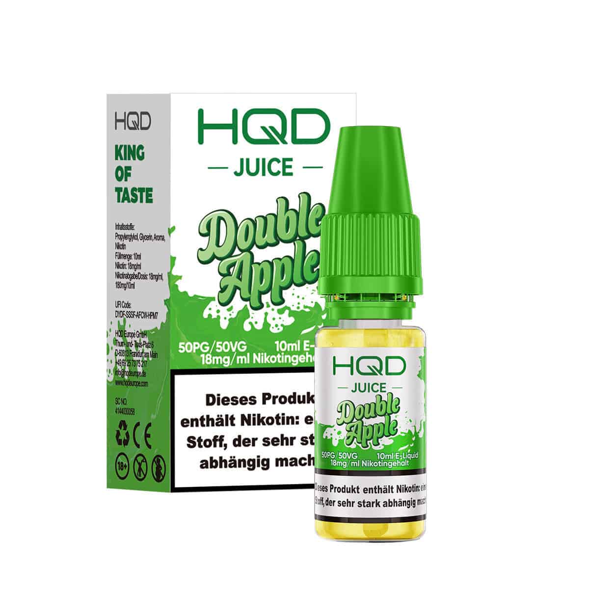 HQD Juice Double Apple 3 | Vapebazar Hqd Juice Liquid - Watermelon - 18 Mg/Ml Nikotin