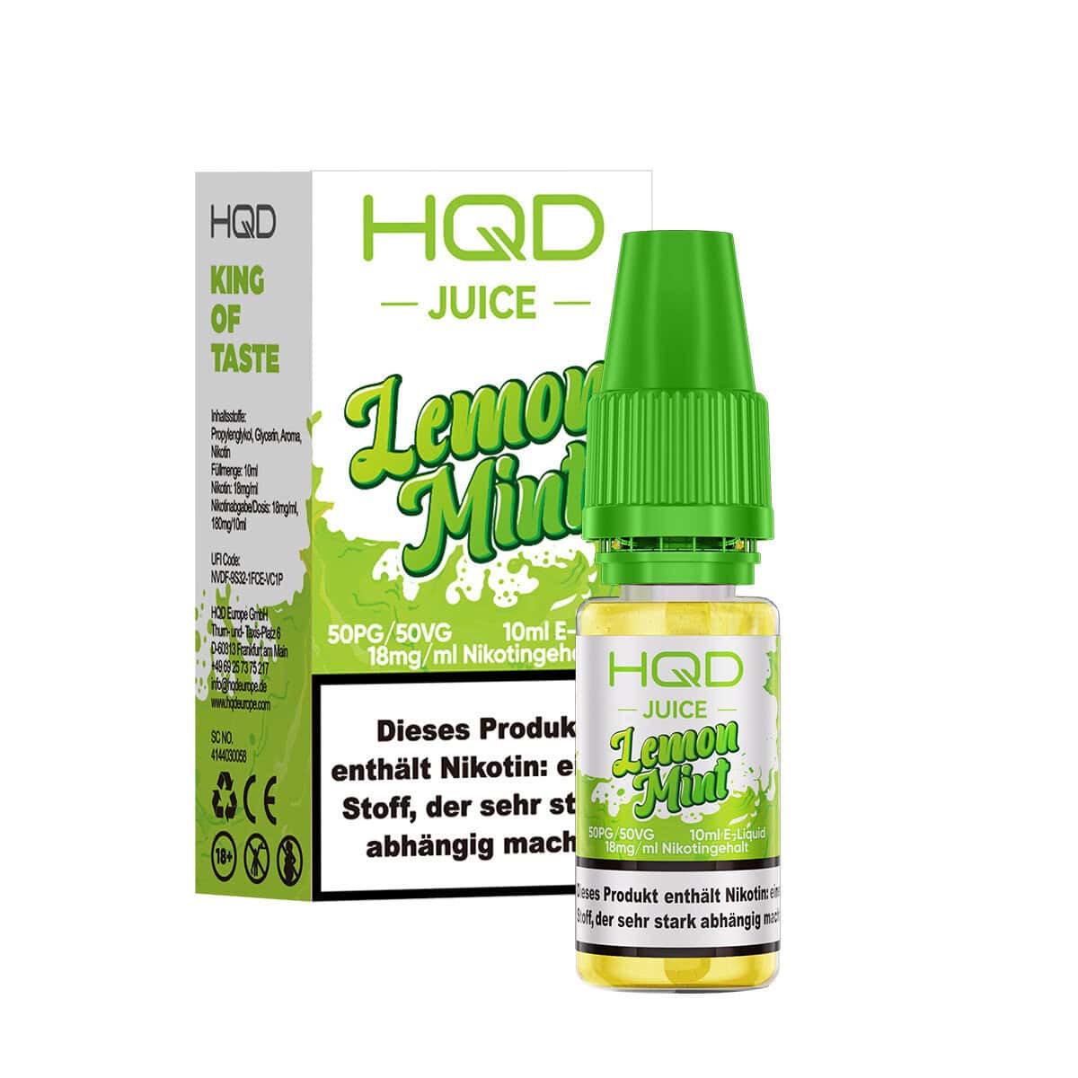 HQD Juice Lemon Mint 3 | Vapebazar Hqd Juice Liquid - Watermelon - 18 Mg/Ml Nikotin