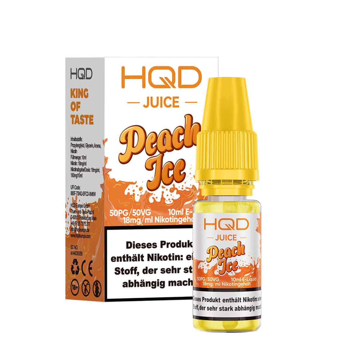 HQD Juice Peach Ice 3 | Vapebazar Hqd Juice Liquid - Watermelon - 18 Mg/Ml Nikotin