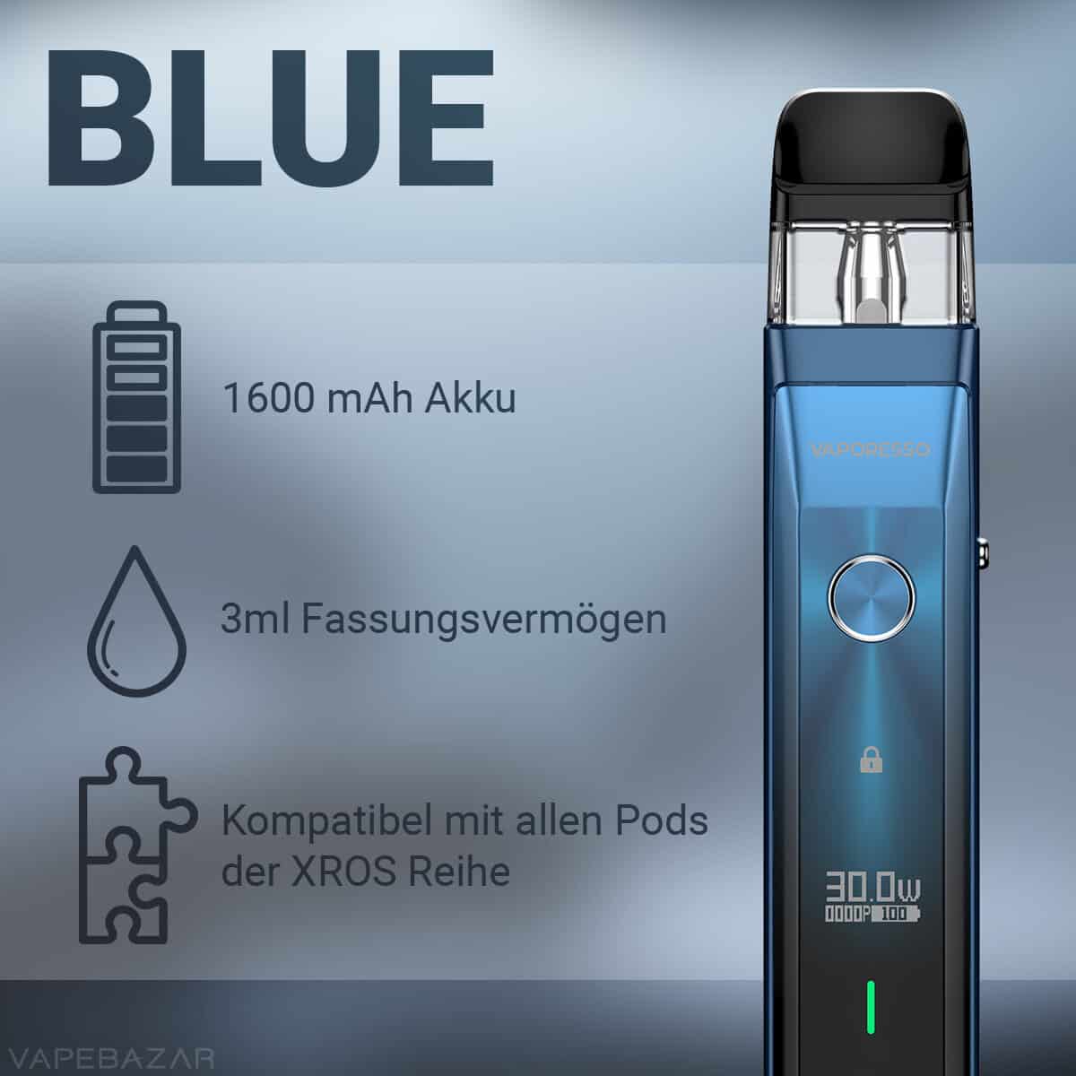 VAPEBAZAR Vaporesso XROS Pro Blue 2 Kopie | Vapebazar Vaporesso Xros Pro - Orange