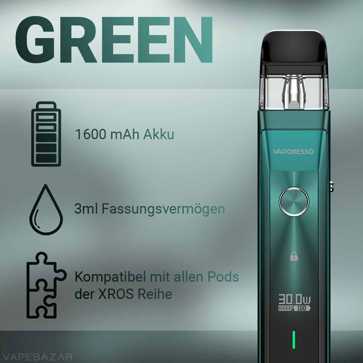 VAPEBAZAR Vaporesso XROS Pro Green 2 Kopie | Vapebazar Vaporesso Xros Pro - Orange