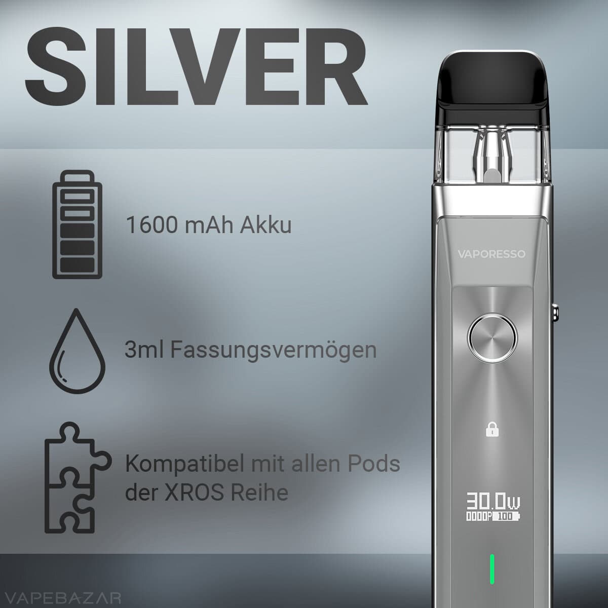 VAPEBAZAR Vaporesso XROS Pro SIlver 2 Kopie | Vapebazar Vaporesso Xros Pro - Orange