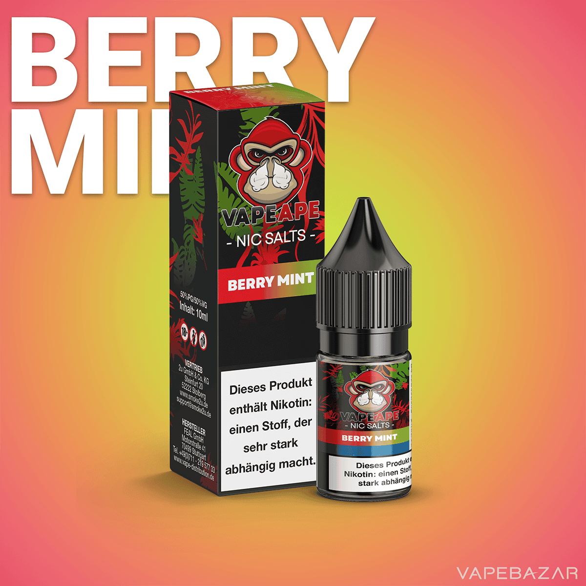 VapeApe NicSalts BerryMint 2neu | Vapebazar Vapeape - Berry Mint - Nic Salts