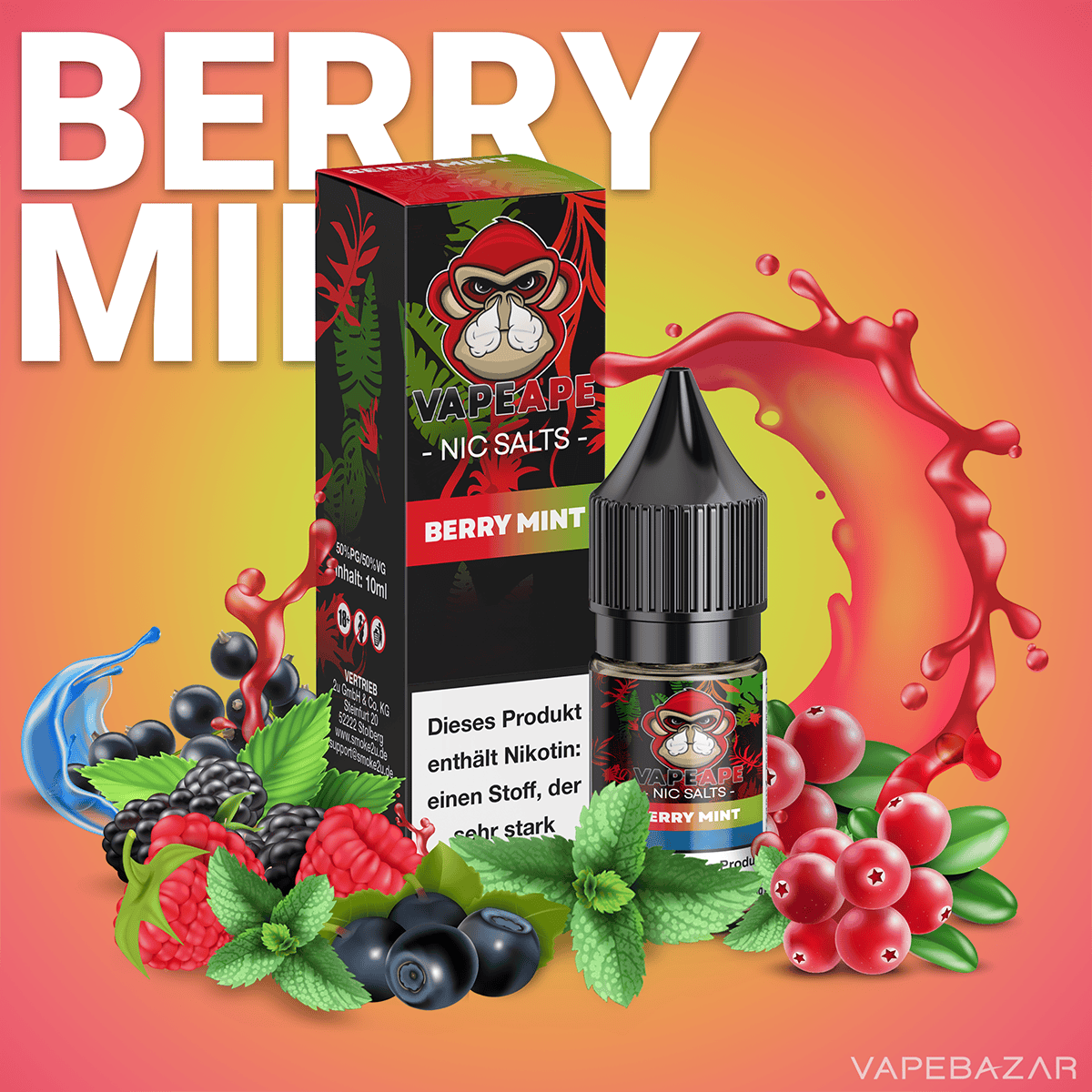 VapeApe NicSalts BerryMintneu | Vapebazar Vapeape Nicsalts Berrymintneu