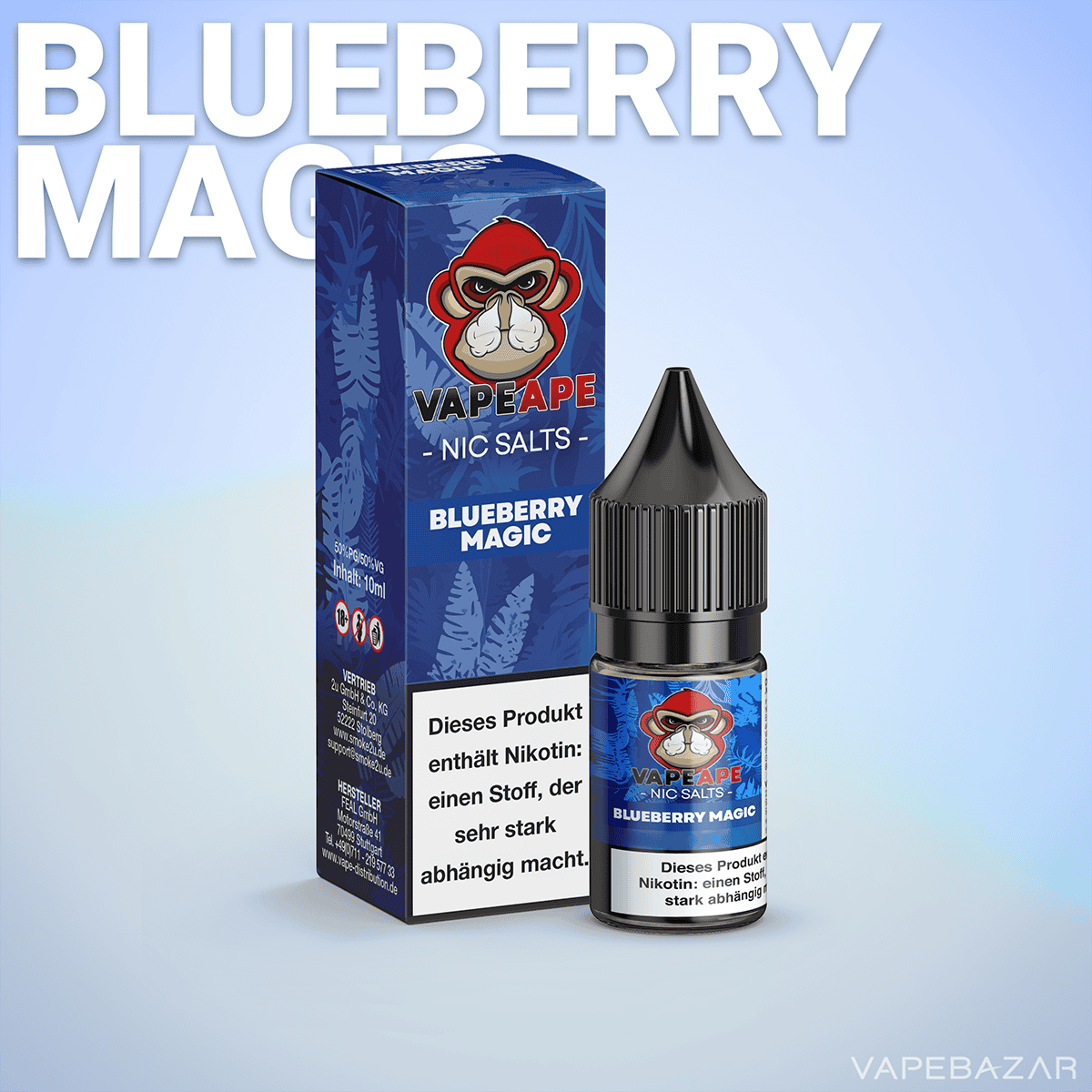 VapeApe NicSalts BlueberryMagic 2neu | Vapebazar Vapeape - Blueberry Magic - Nic Salts