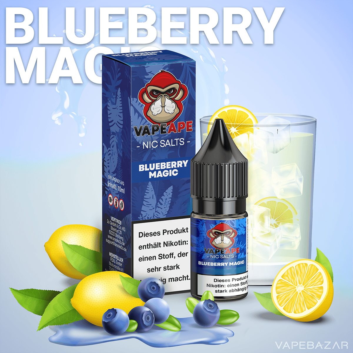 VapeApe NicSalts BlueberryMagicneu | Vapebazar Vapeape Nicsalts Blueberrymagicneu