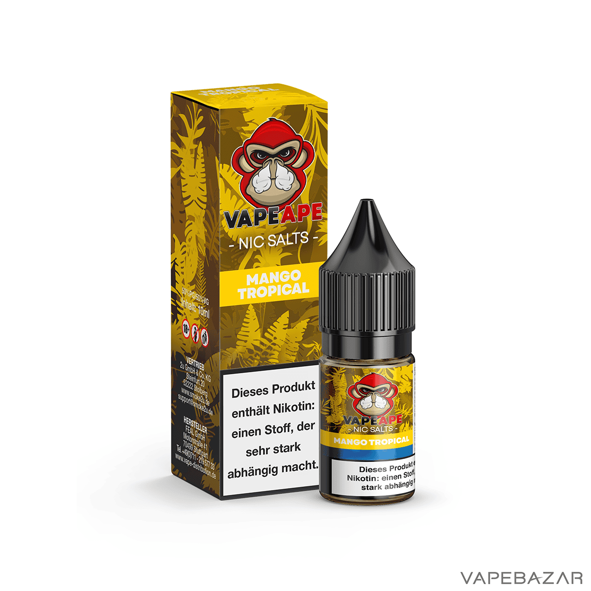 VapeApe NicSalts MangoTropical 3neu | Vapebazar Vapeape - Mango Tropical - Nic Salts