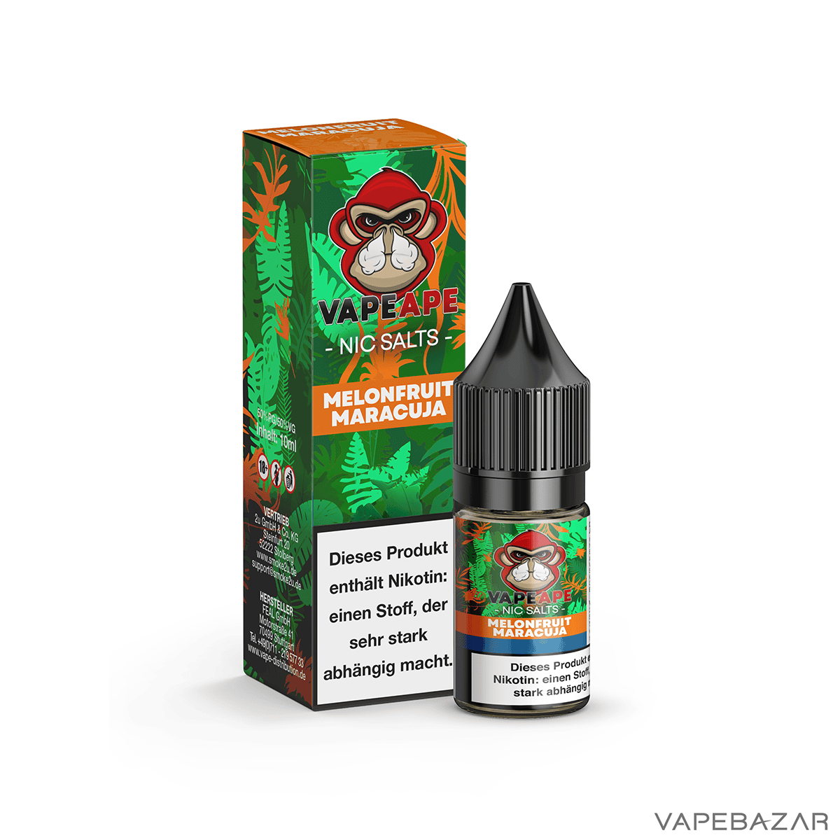VapeApe NicSalts Melonfruit Maracuja 3neu | Vapebazar Vapeape - Melonfruit Maracuja - Nic Salts