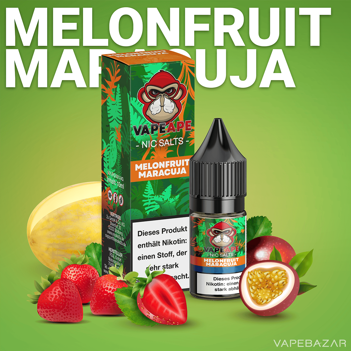 VapeApe NicSalts Melonfruit Maracujaneu | Vapebazar Vapeape Nicsalts Melonfruit Maracujaneu