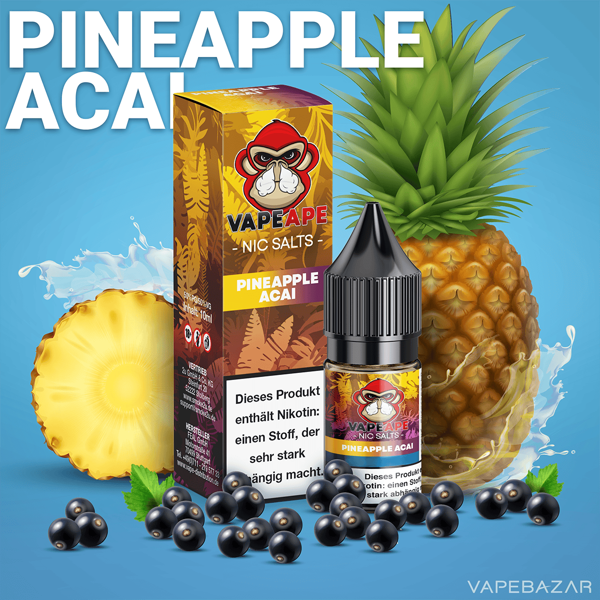 VapeApe NicSalts Pineapple Acaineu | Vapebazar Vapeape Nicsalts Pineapple Acaineu