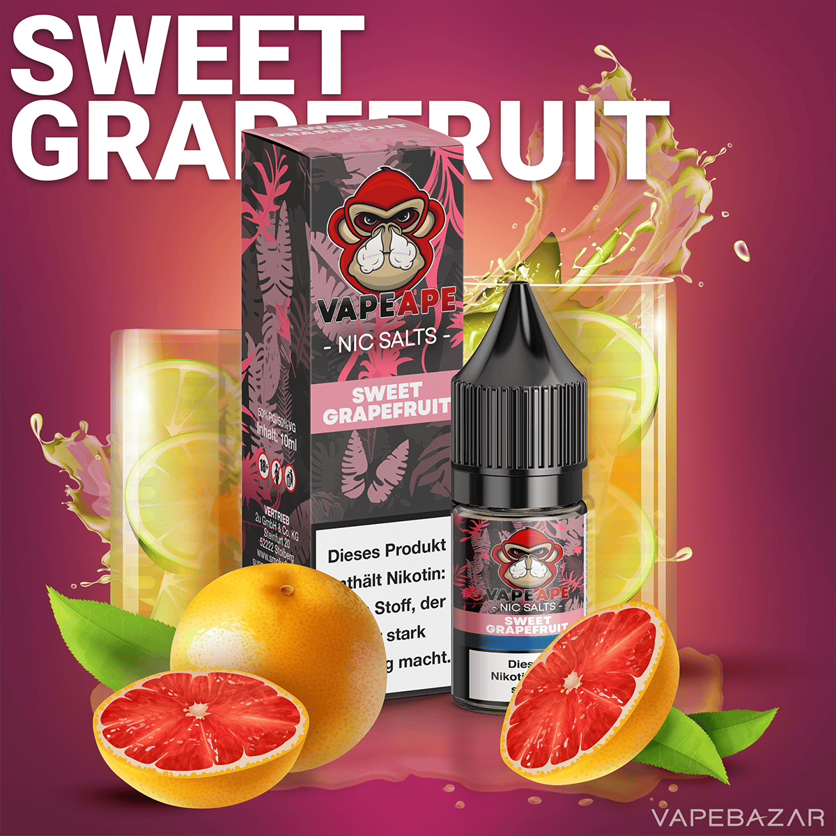VapeApe NicSalts Sweet Grapefruitneu | Vapebazar Vapeape Nicsalts Sweet Grapefruitneu